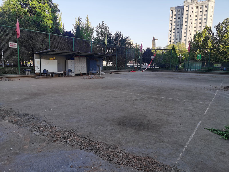 阳泉城市公园网球场施工进行时